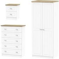 Wilcox Wardrobe, Chest of Drawers and Bedside Cabinet Set