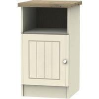 Wilcox 1Door Bedside Table  Cream Ash