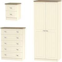 Wilcox Wardrobe, Chest of Drawers and Bedside Cabinet Set