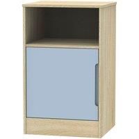 Barquero 1-Door Bedside Table - Pine/Denim