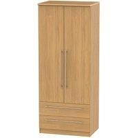 Edina 2-Door Wardrobe with Drawers - Modern Oak