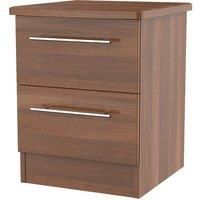 Edina 2-Drawer Bedside Table -Walnut