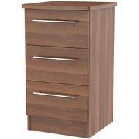 Edina 3-Drawer Bedside Table -Walnut