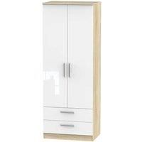 Goodland Tall 2Door Wardrobe with Drawers  White