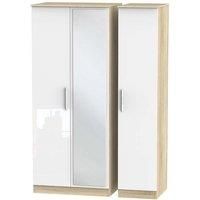 Goodland 3Door Mirrored Wardrobe  White