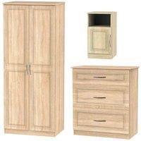 Milton 3 Piece Bedroom Furniture Set - Oak