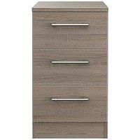 Swift Halton Ready Assembled 3 Drawer Bedside Chest