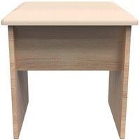 Devon Oak Effect Fabric Stool