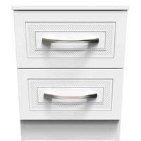 Welcome Furniture Ready Assembled Devon 2 Drawer Locker - White