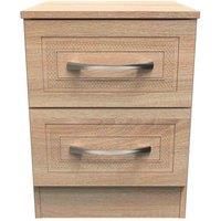 Milton 2 Drawer Bedside Table - Oak