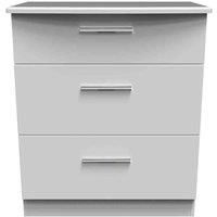 Ready Assembled Fourrisse 3 Drawer Deep Chest - White Matt