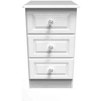 Ready Assembled Pembrey 3 Drawer Locker - White