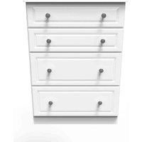 Welcome Furniture Pembrey 4 Drawer Deep Chest - White