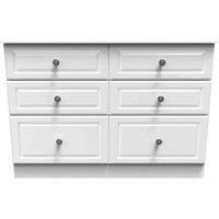 Ready Assembled Pembrey 6 Drawer Midi Chest - White