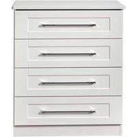 Welcome Furniture Ready Assembled York 4 Drawer Chest In White Ash
