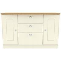Tilly Ready Assembled 2 Door 3 Drawer Sideboard Cream Ash/Oak
