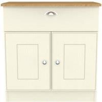 Ready Assembled Tilly 1 Drawer Sideboard Cream Ash/Oak