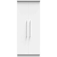 Welcome Furniture Ready Assembled Sherwood 2 Door Wardrobe In Porcelain Matt