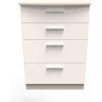 Ready Assembled Fourrisse 4 Drawer Deep Chest - Kashmir Gloss