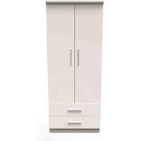 Ready Assembled Fourrisse 2ft6in 2 Drawer Wardrobe - Kashmir Gloss