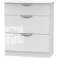 Indices 3 Drawer Deep Chest  White