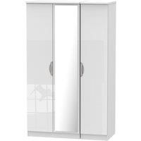 Indices 3 Door Mirror Robe Dresser  White