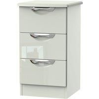 Indices 3-Drawer Bedside Cabinet - White/Grey