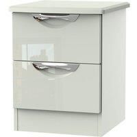 Indices 2Drawer Bedside Cabinet  White/Grey
