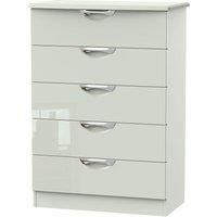 Indices 5-Drawer Chest of Drawers - White/Grey