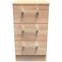 Yelanto 3Drawer Bedside Cabinet  Oak