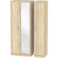 Swift Halton Part Assembled 3 Door Mirrored Wardrobe