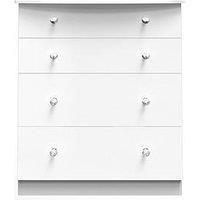 Zodian Wide Chest of 4 Drawers  White