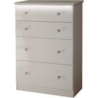 Zodian Wide Chest of 4 Drawers  Grey