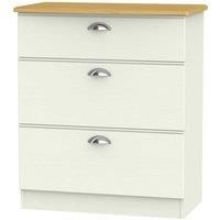 Warwick Matt cream oak effect 4 Drawer Deep Chest (H)1075mm (W)765mm (D)415mm
