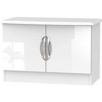 Indices Double Door Bedside Table  White/Grey