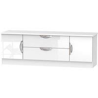 Indices 2-Drawer, 2-Door TV Unit - White