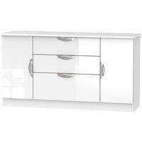 Indices 3-Drawer, 2-Door TV Unit - White