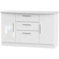 Welcome Furniture Ready Assembled Knightsbridge 2 Door 3 Drawer Sideboard In White Gloss