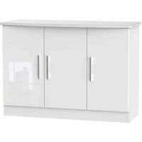 Welcome Furniture Ready Assembled Knightsbridge 3 Door Sideboard In White Gloss