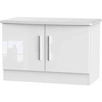 Welcome Furniture Ready Assembled Knightsbridge Compact 2 Door Tv & Media Unit In White Gloss