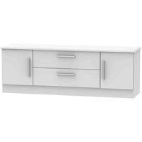 Welcome Furniture Ready Assembled Knightsbridge 2 Door 2 Drawer Superwide Tv Unit In Grey Matt