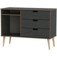 Jeoka Large 3Drawer Chest  Black