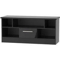Tedesca Ready Assembled 1 Drawer TV Unit Black Gloss
