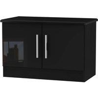 Tedesca Ready Assembled Compact TV Unit Black Gloss