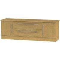 Welcome Furniture Ready Assembled Sherwood 2 Door 2 Drawer Superwide Tv Unit In Modern Oak