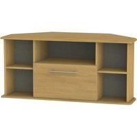 Edina Ready Assembled Corner TV Unit Modern Oak