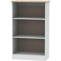 Welcome Furniture Ready Assembled Victoria Bookcase In Grey Matt & Oak