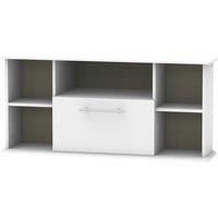 Edina Ready Assembled Corner TV Unit Grey Matt