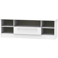 Edina Ready Assembled 1 Drawer Wide TV Unit Grey Matt