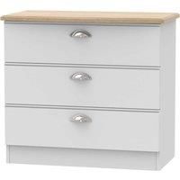 Ready Assembled Tilly 3 Drawer Chest Grey